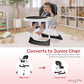 Dream On Me Portable 2-In-1 Tabletalk High Chair In Black, Three Adjustable Height Settings, Lightweight Portable High Chair, Ea