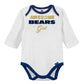 Gerber Nfl Chicago Bears 3 Pack Bodysuit Footed Pant And Cap Registry Gift Set, Blue/White Chicago Bears, 0-3M