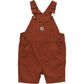 Carhartt Baby Girls Loose Fit Canvas Shortall Shorts, Carhartt Brown, 3T Us