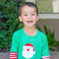Unique Baby Unisex Layered Christmas Santa Shirt (4T) Green