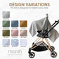 Mozah 100% Organic Muslin Car Seat Covers For Babies Baby Car Seat Covers For Girls (Belgian Grey)