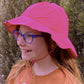 Nice Caps Kids Sun Hats Upf 50+ Uv Protection 2-Pack Boys Girls Toddler Adjustable Mesh Lined (Neon Pink/Neon Purple - Pack, 59C