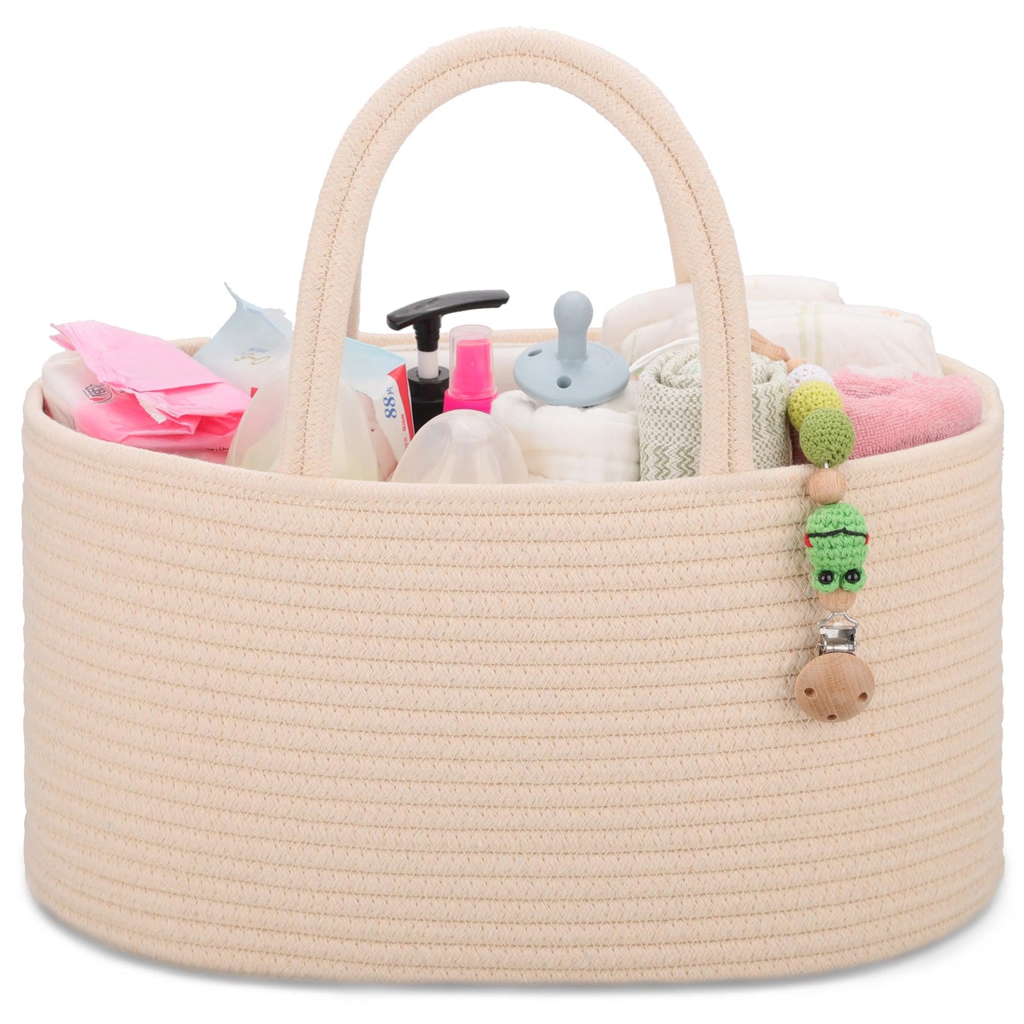 COMSE Baby Diaper Caddy Organizer, Car Caddy, Diaper Change Organizer, Gift Baskets Empty, Portable Tote Bag with Divider, Baby 