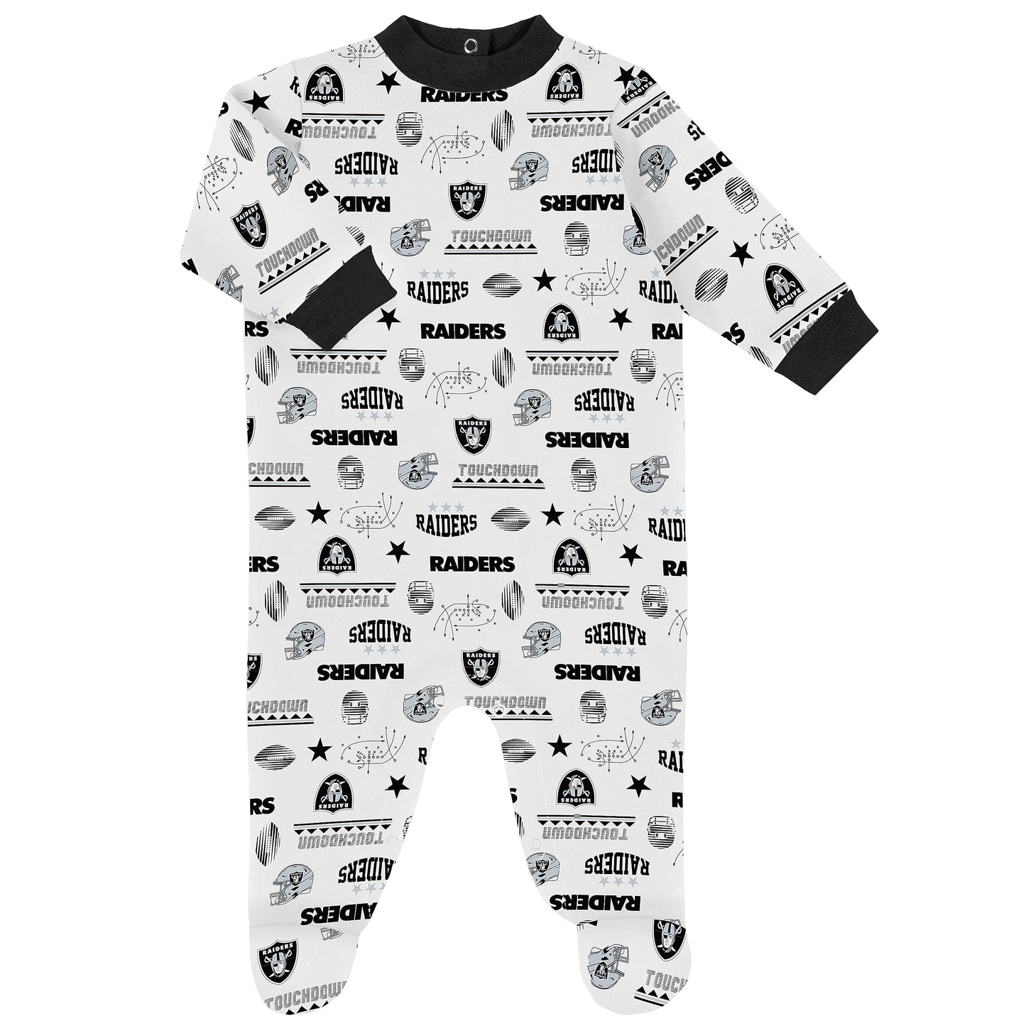 Nfl Baby Boys' 3-Piece Bodysuit, Sleep 'N Play, & Cap Set, Las Vegas Raiders, 6-9 Months