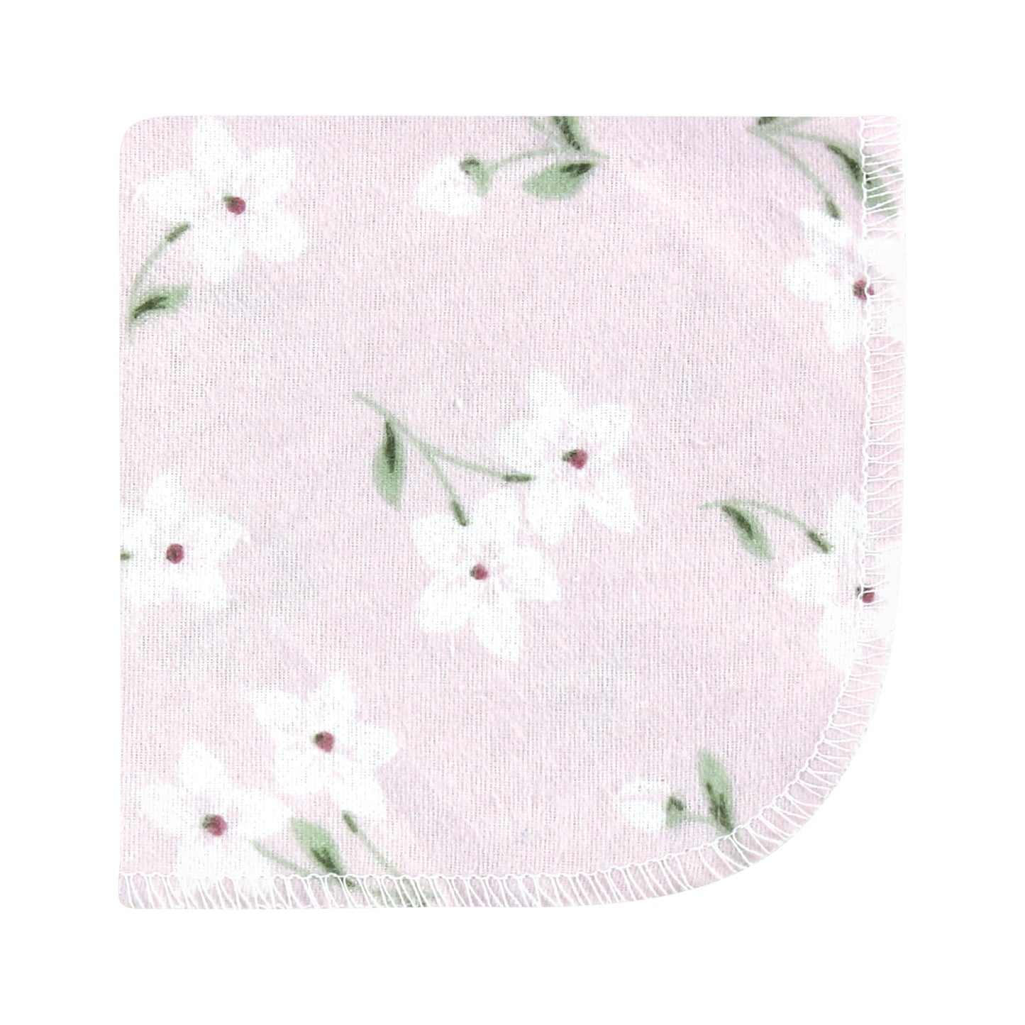 Hudson Baby Unisex Baby Flannel Cotton Washcloths, Purple Dainty Floral 10 Pack, One Size