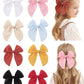 8 Pcs Doboi Baby Girls Hair Clips Big Fable Hair Bows Cotton Linen Bows For Girls Hair Accessories For Baby Toddlers Kids-5.5 In