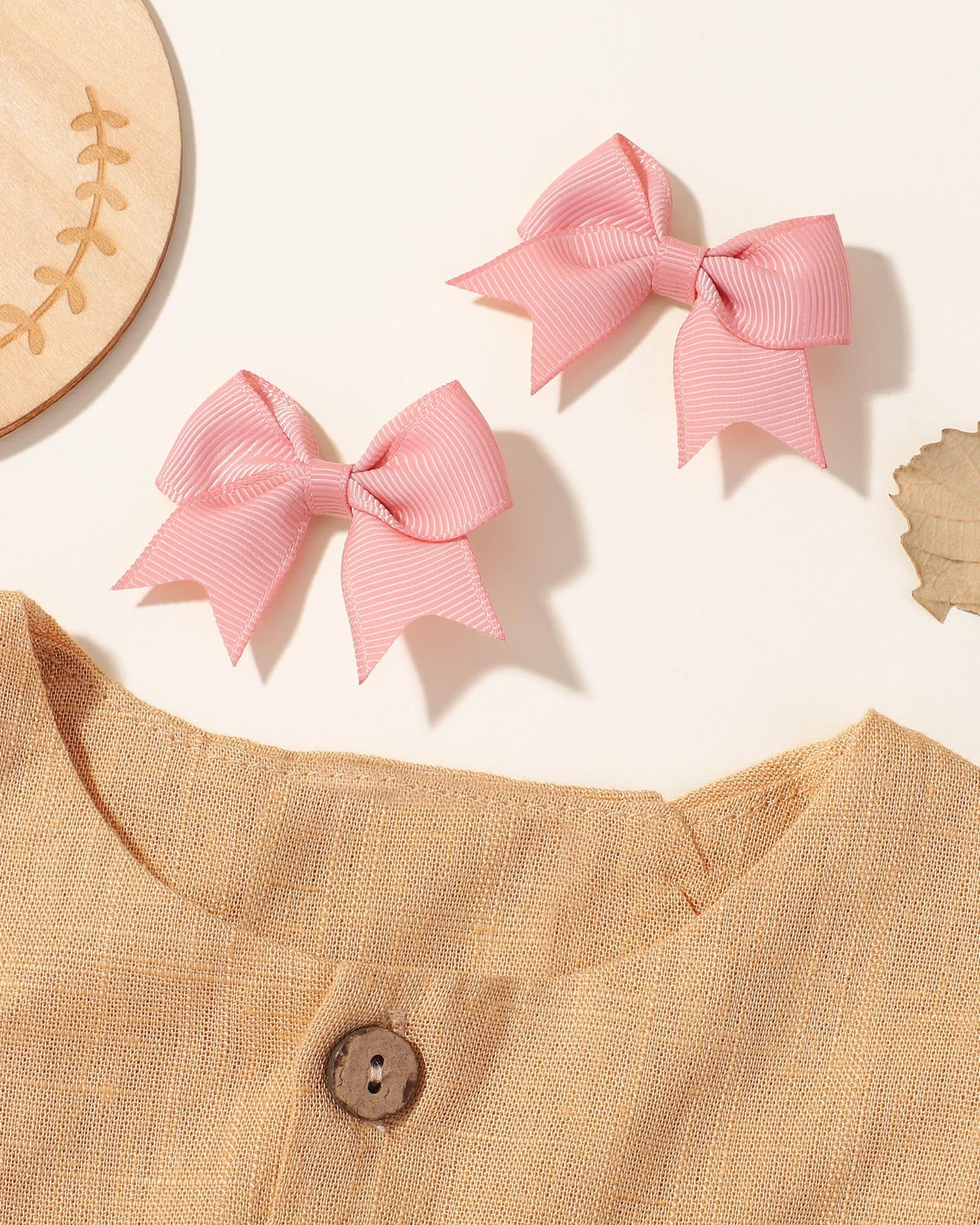 Jollybows 20Pcs Baby Hair Clips Girls Bows 2' Mini Ribbon Alligator Clip Toddler Pigtail Bow Fine Hair Clip