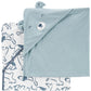 Carters Baby Hooded Towel (2-pk Blue/White)