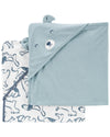 Carters Baby Hooded Towel (2-pk Blue/White)