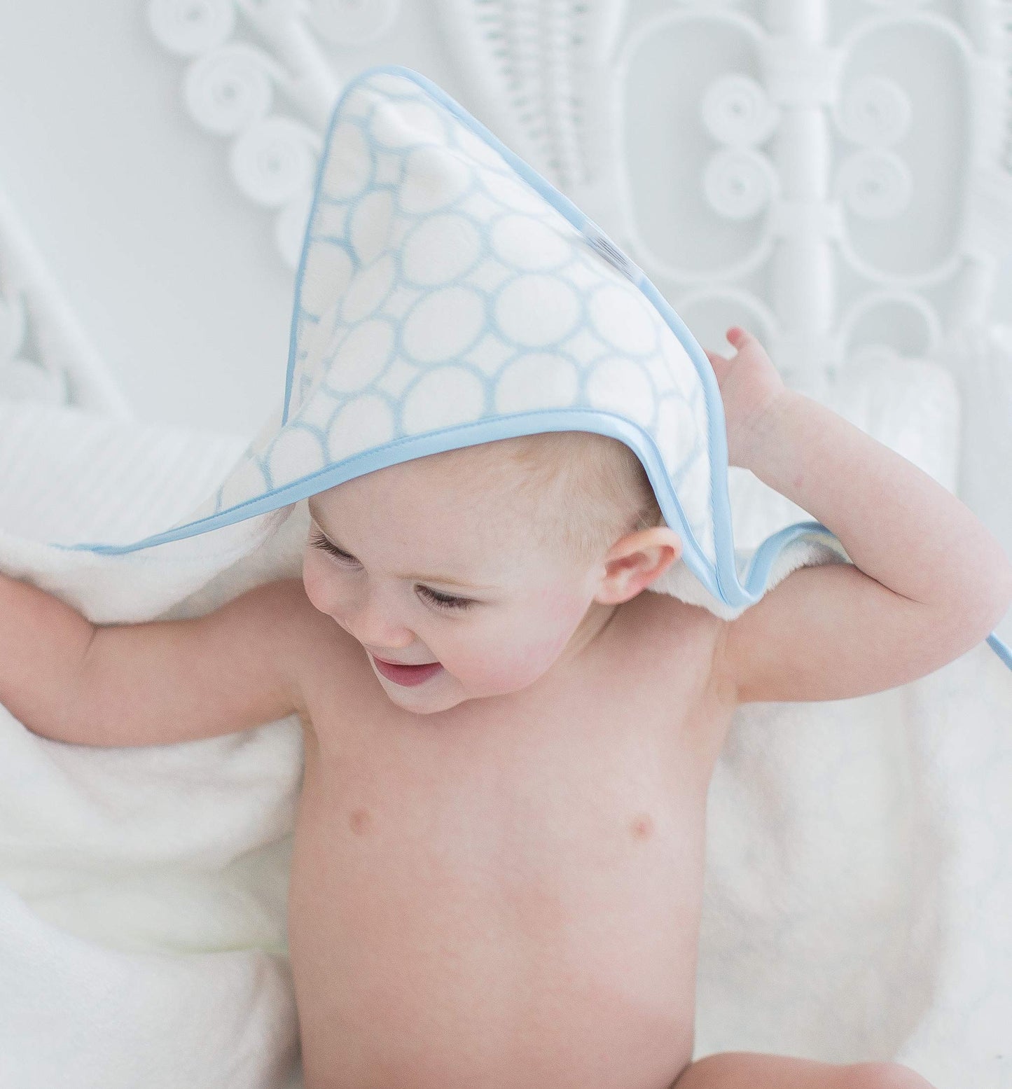 Swaddledesigns Organic Cotton Terry Velour Hooded Towel For Baby/Toddler, Absorbent With Satin Trim, Absorbent With Satin Trim,