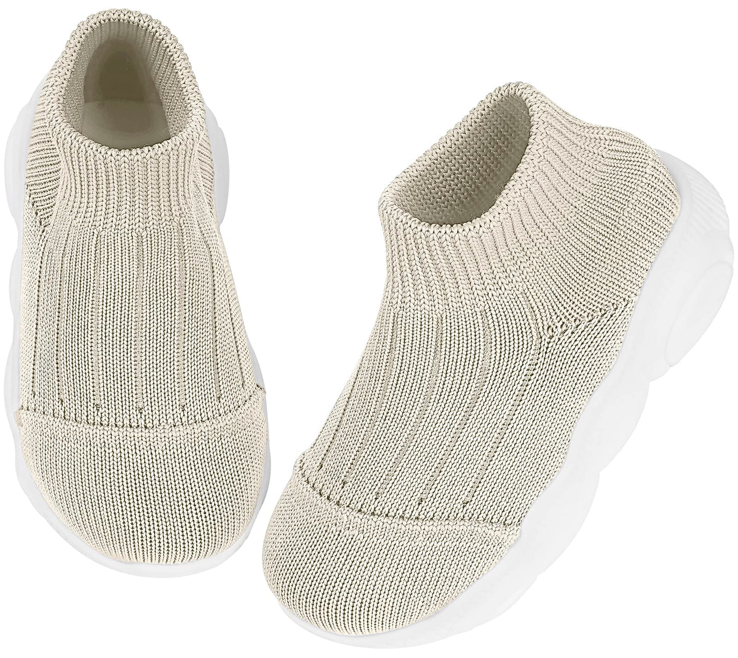 Baby Socks Boys Girls Breathable Walking Shoes Toddler Slippers Infant Shoes Toddle Sneaker With Soft Rubber Sole,Khaki