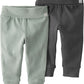 Little Planet By Carter'S Unisex-Baby 2-Pack Pants Made With Organic Cotton, Green/Charcoal, 24 Months