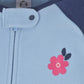 Gerber Baby Girls Toddler Loose Fit Flame Resistant Fleece Footed Pajamas 2-Pack Floral Blue 5T