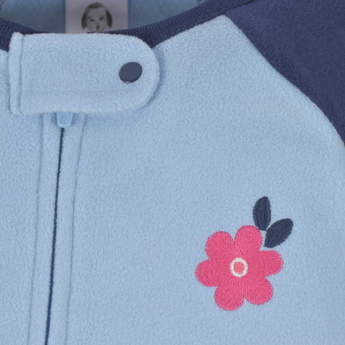 Gerber Baby Girls Toddler Loose Fit Flame Resistant Fleece Footed Pajamas 2-Pack Floral Blue 5T