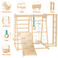 Wofafa Jungle Gym, Toddler Climbing Toys, Indoor Playground Climbing Toys For Toddlers, Montessori Style Playground Sets For Bac
