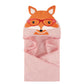 Hudson Baby Unisex Baby Cotton Animal Face Hooded Towel, Foxy, One Size