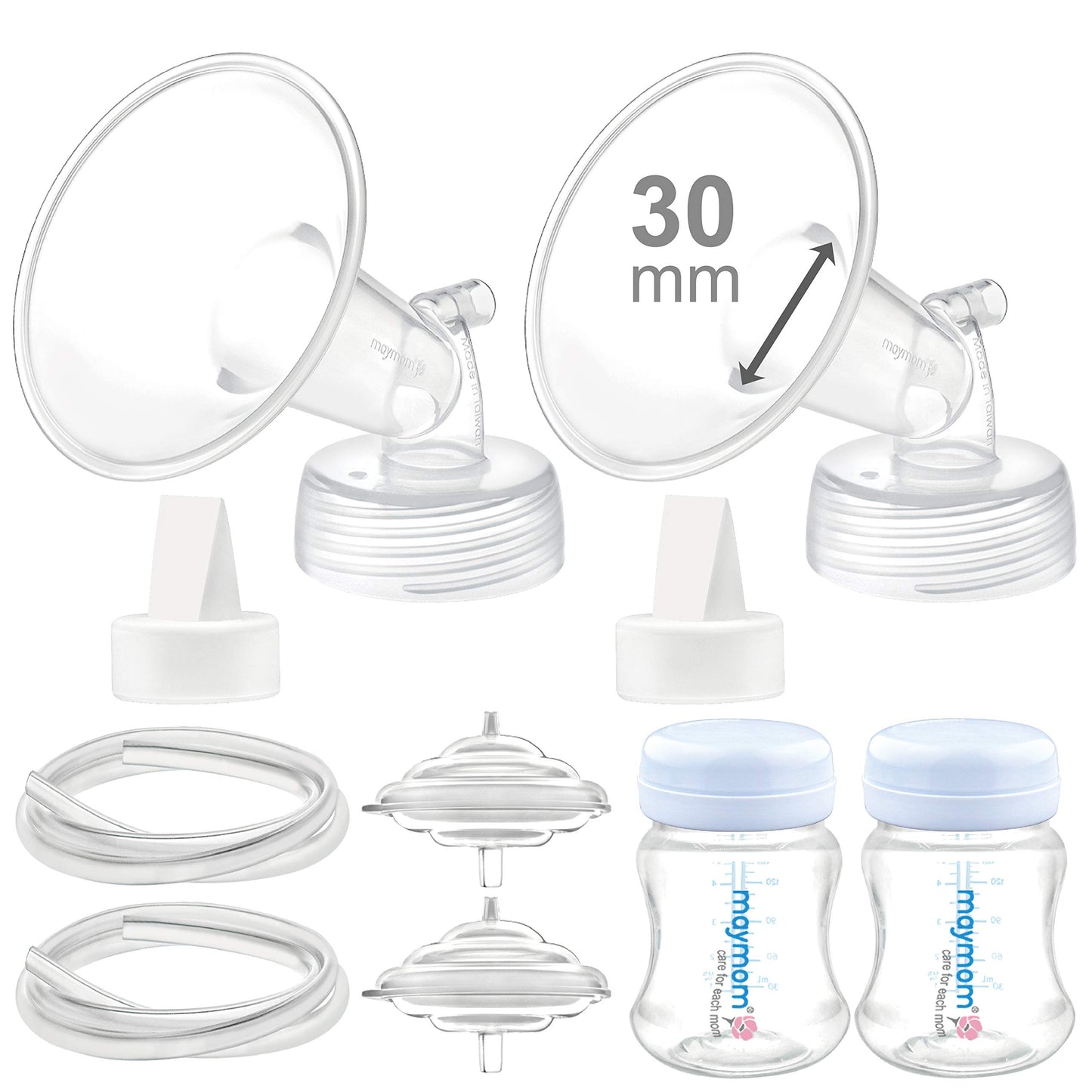 Maymom Pump Parts Compatible With Spectra S2 Spectra S1, 30 Mm Flange Valve Tube Bottle Backflow Protector, Not Original Spectra