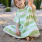 Tbezy Toddler Bath Towel Poncho Thick Cotton Striped Beach Towels For Kids Gifts (2-6, Blue)