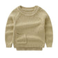Peecabe Toddler Baby Girl Boy Cable Knit Sweater Cotton Infant Pullover Crewneck Long Sleeve Sweatshirt Fall Winter (2T, Khaki)
