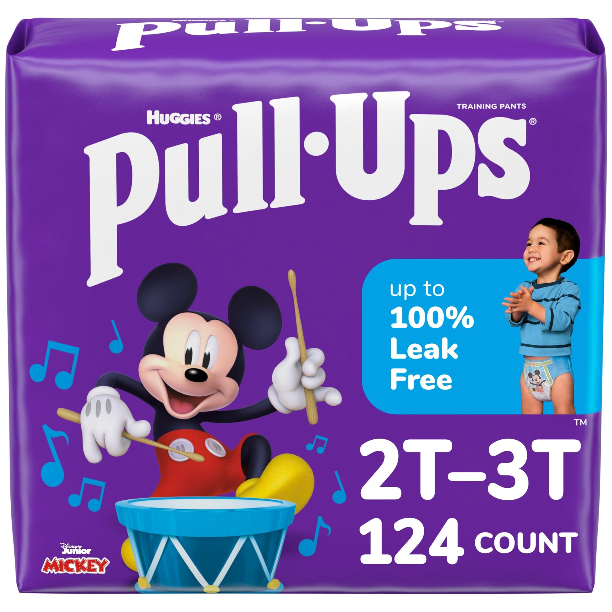 Pull-Ups Boys' Potty Training Pants, 2T-3T (16-34 Lbs), 124 Count (4 Packs Of 31)