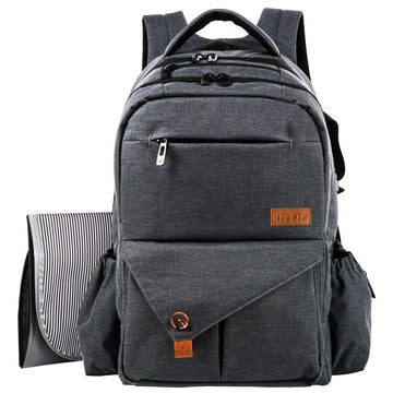 Hap Tim Multi-Function Large Baby Diaper Bag Backpack W/Stroller Straps-Insulated Bottle Pockets-Changing Pad,Stylish & Durable(