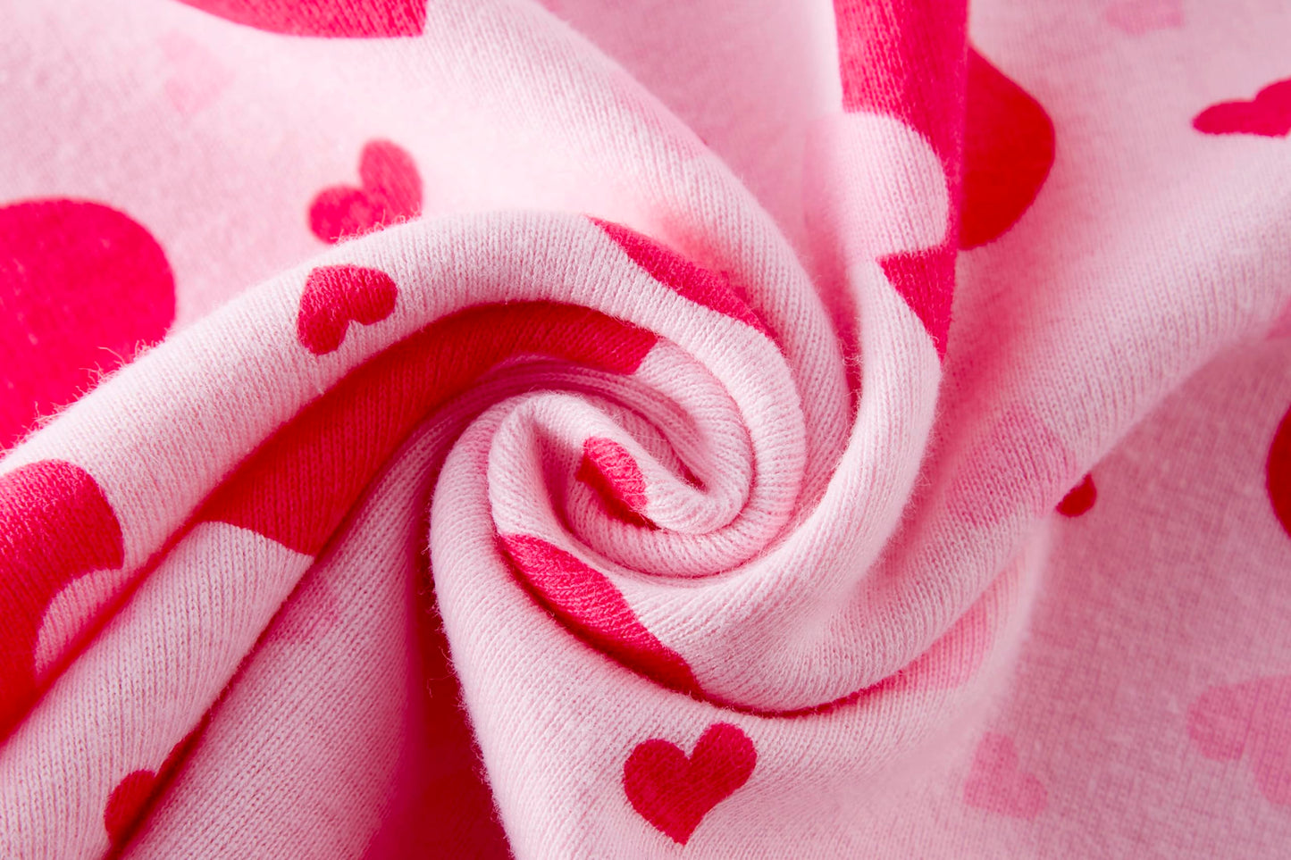 Family Feeling Baby Girls Pajamas Valentines Day Long Sleeve Love Cotton Pyjamas Pink Toddler Kid Pjs Size 12-18 Monthes