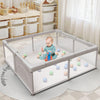 79x79 Inch Baby Playpen for Babies and Toddlers, Extra Large Play Yards for Indoor & Outdoor with Zipper Gates, Breathable Mesh 