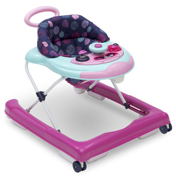 Delta Children First Exploration 2-In-1 Activity Walker - With Music, Removable Play Tray, Push Walker Mode, Machine-Washable, O