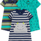 Simple Joys by Carters Baby 3-pack Rompers, Blue Stripe/Turquoise Dino/Grey Navy, 3-6 months