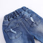 Kidscool Space Baby Ripped Jean,Toddler Elastic Distressed Waist Denim Pants,12-18 Months