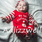 Aalizzwell Infant Baby Boys Girls First Christmas Outfit Xmas Romper Santa Clothes My (Red, 0-3 Months)