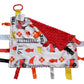 Baby Sensory, Security & Teething Closed Ribbon Tag Lovey Blanket with Minky Dot Fabric: 14   X18    (Firefighter)