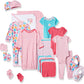 Luvable Friends Unisex Baby Layette Gift Cube, Pink Bird, 0-6 Months