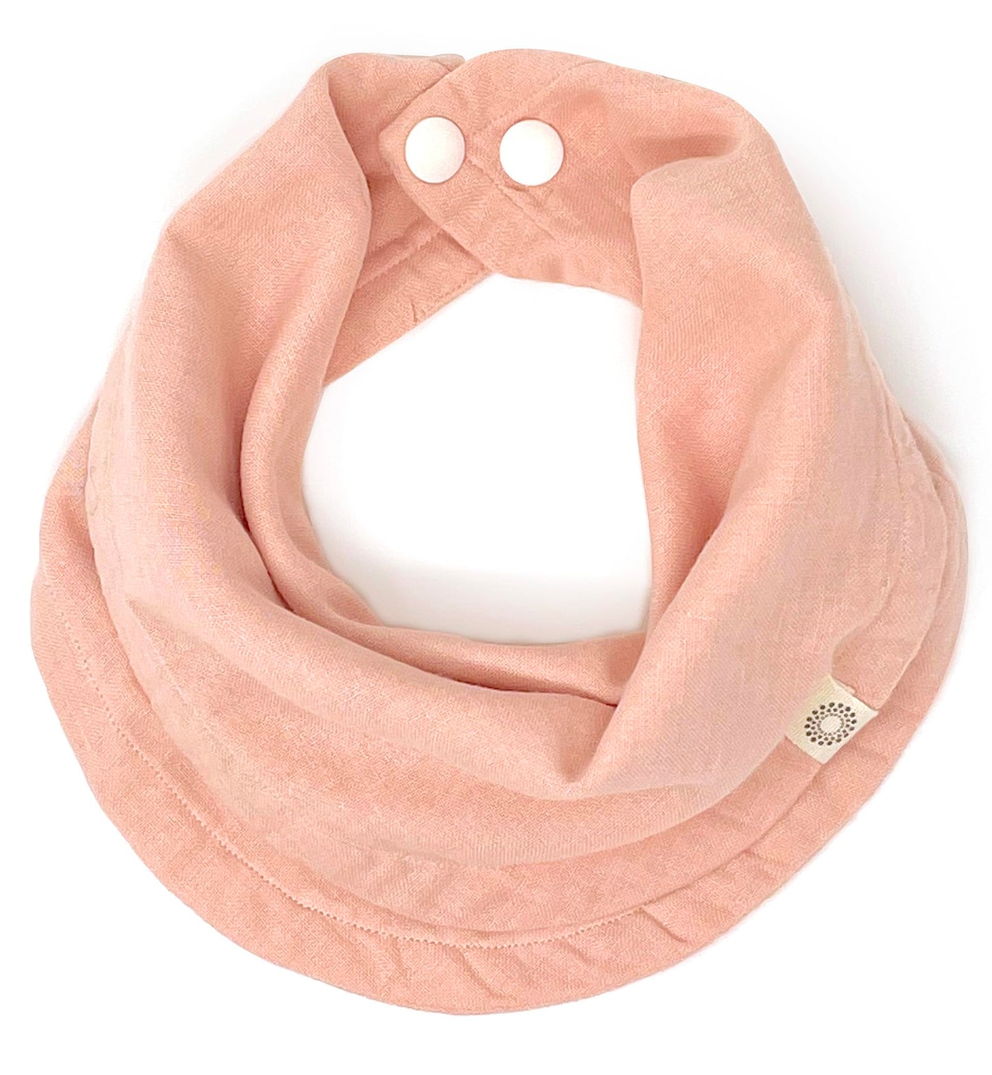 Kishu Baby Indi Infinity Scarf Bib - Fairtrade Gots Organic Muslin Drool Bib W/Snap