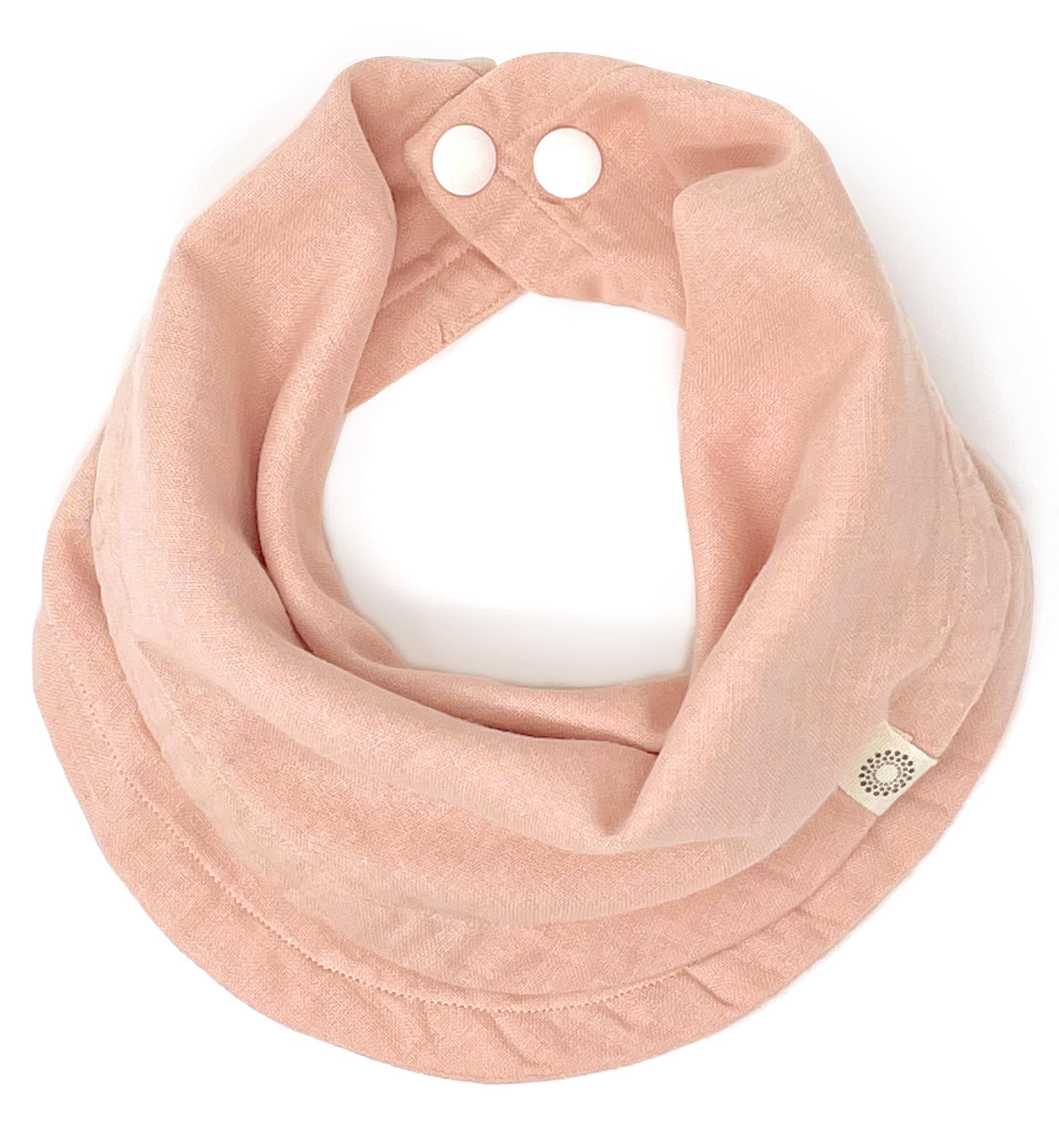Kishu Baby Indi Infinity Scarf Bib - Fairtrade Gots Organic Muslin Drool Bib W/Snap
