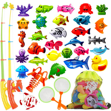 Goody King Magnetic Fishing Game Pool Toys for Kids - Outdoor Indoor Water Table Toys Carnival Party Water Bath Toy for Toddlers