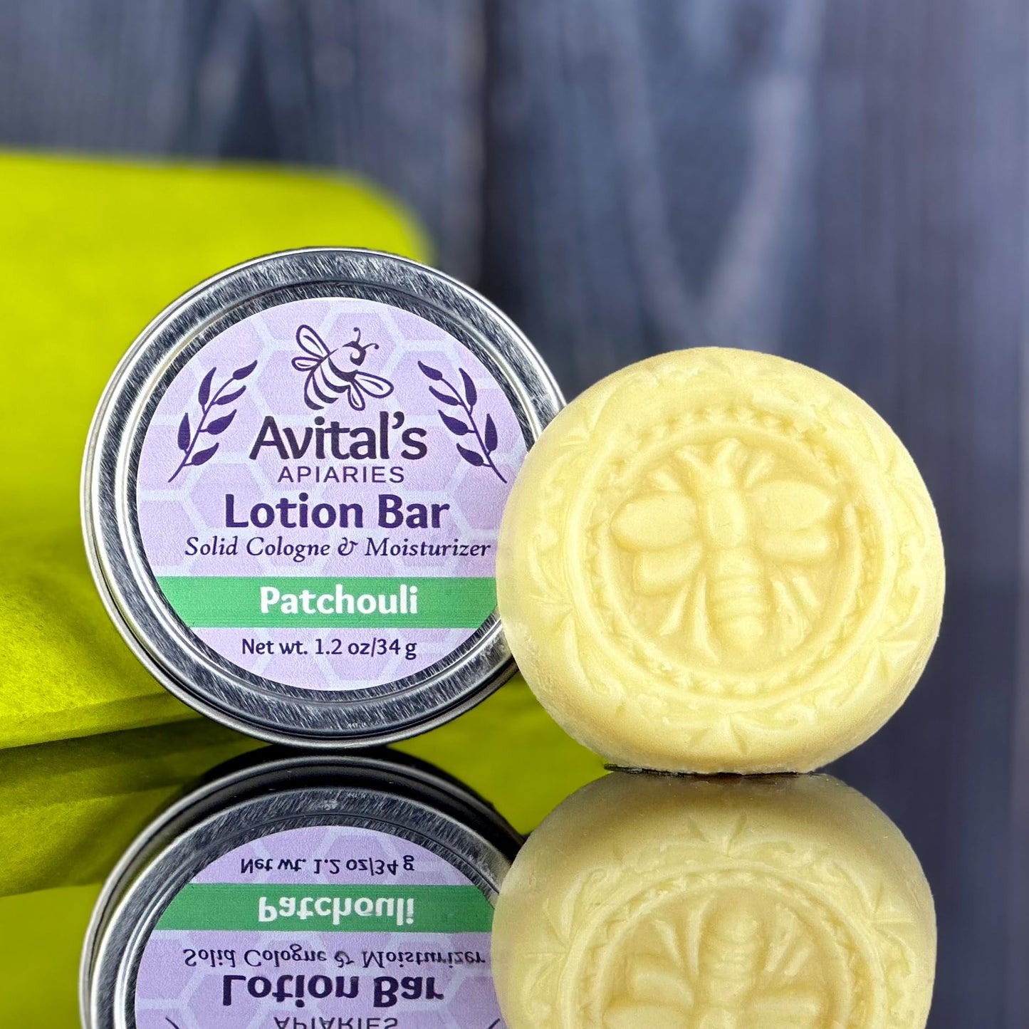 Avitals Lotion Bar With Beeswax, Avocado Oil, Cocoa Butter, Shea Butter, Argan Oil, Vitamin E, And Patchouli Essential Oil