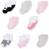 Luvable Friends Unisex Baby Newborn And Baby Terry Socks, Pink Black Ballet, 6-12 Months