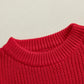 Girls Valentines Day Sweater Toddler Girl Valentines Day Outfit Love Embroidery Knit Pullover Sweatshirt Top(G-Red Love,6-7T)
