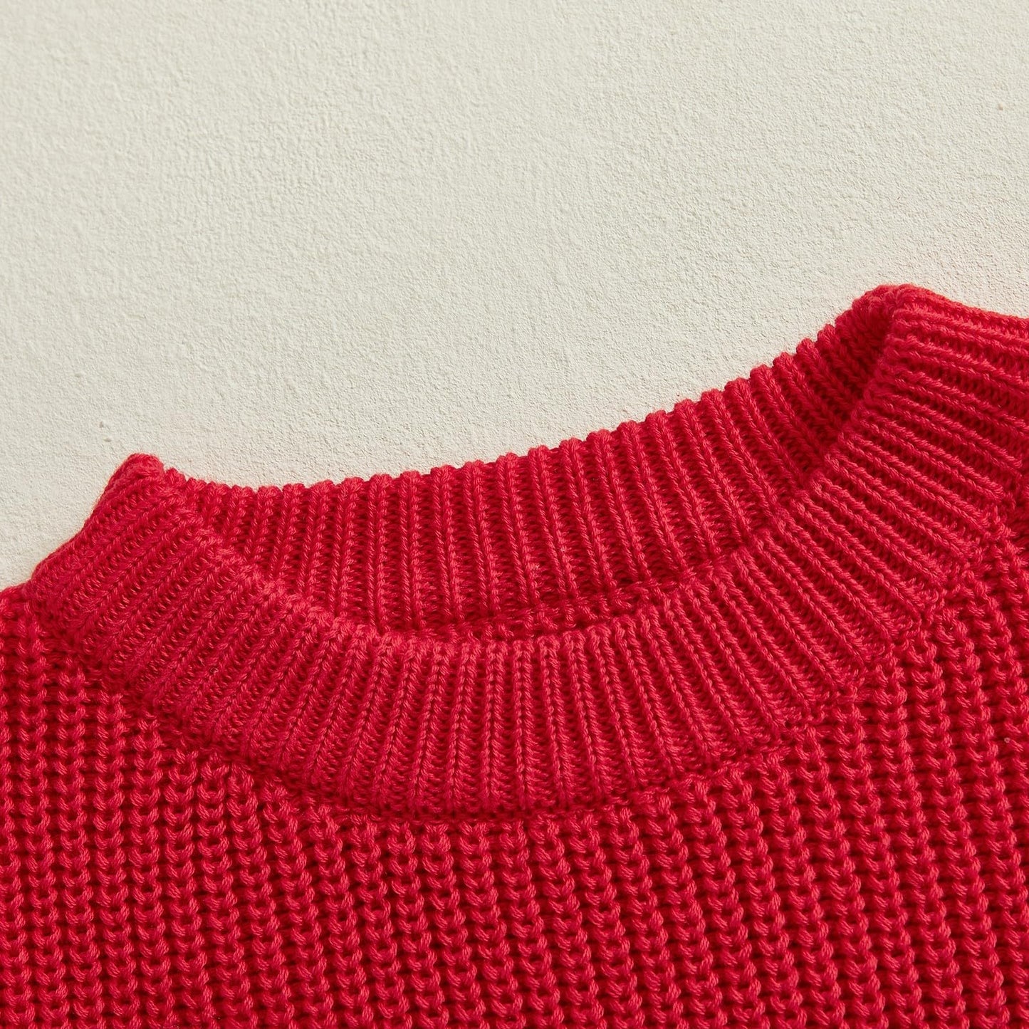 Girls Valentines Day Sweater Toddler Girl Valentines Day Outfit Love Embroidery Knit Pullover Sweatshirt Top(G-Red Love,6-7T)