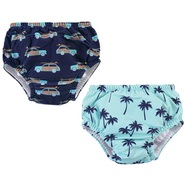Hudson Baby Unisex Baby Swim Diapers, Palm Trees, 6-12 Months