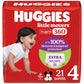 Huggies Size 4 Baby Diapers, Little Movers HuggFit 360 Baby Diapers with 360 Waistband, Size 4 (22-37 lbs), 21 Count, Packaging 
