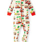The Children'S Place,Baby Boys,And Toddler Long Sleeve 100% Cotton Zip-Front One Piece Footed Pajamas,Firetrucks,3 Months,6 Mont