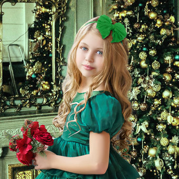 Lanmerry Christmas Baby Girl Headbands With Bows Elastic Headbands Newborn Lace Hair Bow Hair Accessories Newborn Infant Toddler