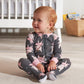 Gerber Baby Girls' 2-Pack Footed Pajamas, Purple Bunny, 3 Months