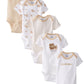 Gerber Unisex Baby 5-Pack Short Sleeve Variety Onesies Bodysuits Brown Bear Friends 0-3 Months