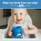 Dr. Browns Milestones Cheers 360 Cup Spoutless Transition Cup With Handles For Easy Grip And Leak-Free Learning, Blue Safari, 7