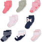 Luvable Friends Baby Boys Newborn And Terry Socks, Pink Scroll, 6-12 Months Us
