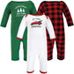 Hudson Baby Unisex Baby Cotton Coveralls Christmas Tree, 6-9 Months