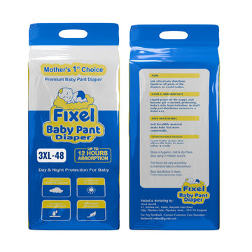 Baby Diaper Pants 3Xl Size, 1835 Kg (Pack Of 2) 96 Pieces